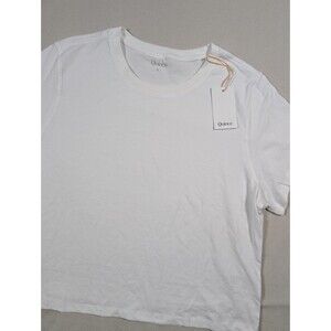 Quince Women 100% Organic Cotton Boxy Crewneck Tee  Classic White XL City